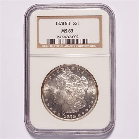 1878 Morgan Silver Dollar 8 Tail Feather NGC MS63 Numismax