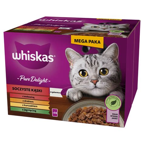 WHISKAS mokra karma dla kota mix smaków w galaretce saszetki 24x85 g