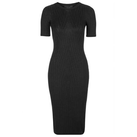 Topshop Petite Travelling Ribbed Midi Dress 70 Liked On Polyvore