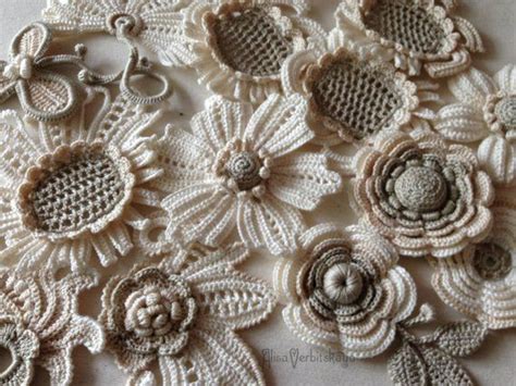 DIY Set Flower Irish Crochet Flower Applique 10pcs Etsy Crochet