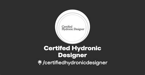 Certifed Hydronic Designer Linktree