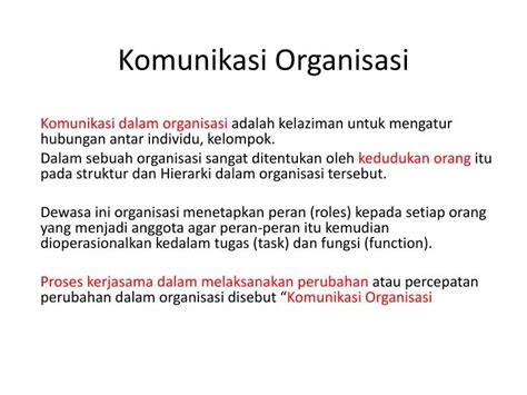 Ppt Komunikasi Organisasi Powerpoint Presentation Free Download Id1584833