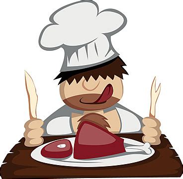 Paleo Chef Hungry Lunch Cartoon Vector Hungry Lunch Cartoon Png And