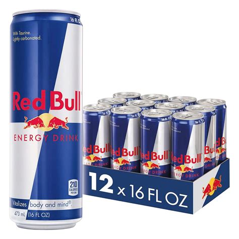 Red Bull Energy Drink 16 Fl Oz Pack Of 12 Grocery