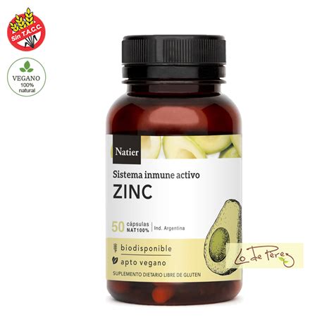 Zinc x 50 cápsulas Natier Dietética Lo de Pérez