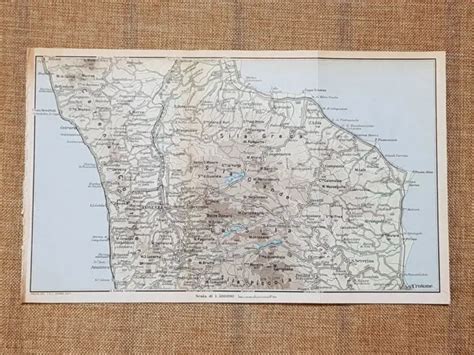 CARTA GEOGRAFICA O Mappa Del 1937 Catanzaro Nicastro Nocera Calabria T