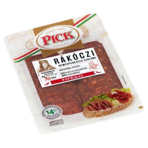 PICK Rákóczi szeletelt nemespenészes paprikás szalámi 80 g Tesco