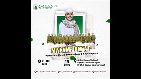 Live Rutinan Malam Jum At Majelis Riyadhul Jannah Bersama Habib Abdul