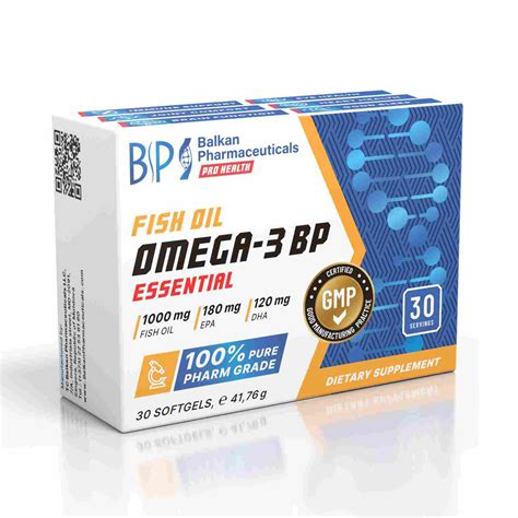 Omega 3 BP Essential Balkan Pharmaceuticals, 30 капсул (30 порций