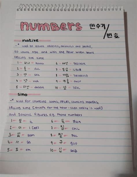 Learn Korean Numbers with This Cute Notepad