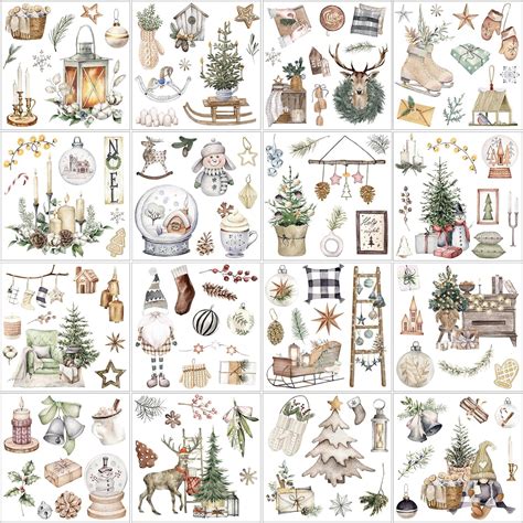 Amazon Satinior Sheets Rustic Christmas Rub On Transfers For