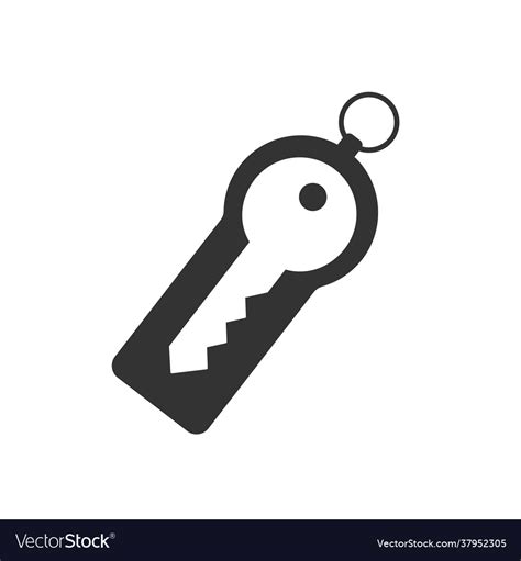 Security Token Line Icon On White Background Key Vector Image