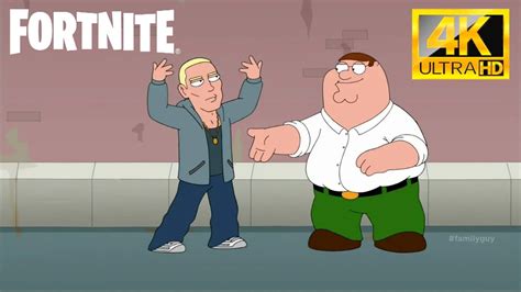 Eminem Slim Shady Peter Griffin Team Up Fortnite Split Screen