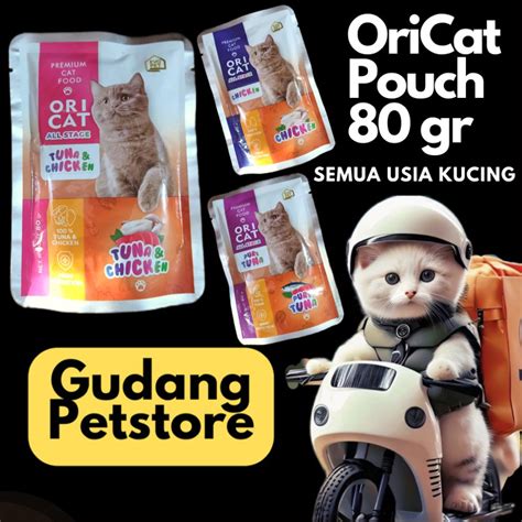 Jual ORICAT POUCH 80gr ORI CAT Pouch Makanan Kucing Basah Adult