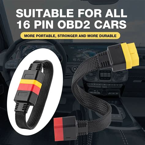 Thinkdiag Cable 16 Pin Male To Female Obd2 Extension Cable Car Diagnostic Tool 036m For