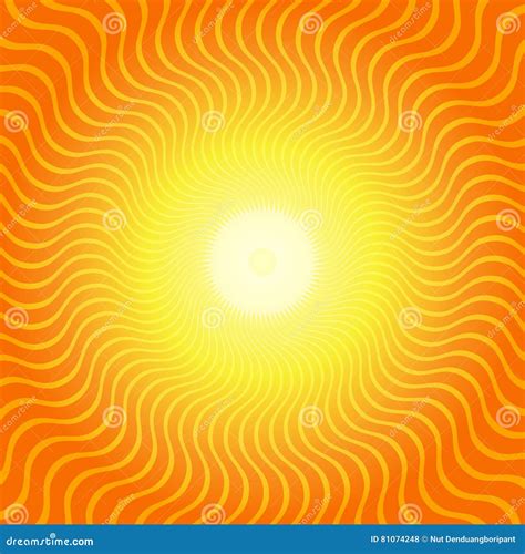 Sunburst Hot Heat Ray Background Stock Vector Illustration Of Design