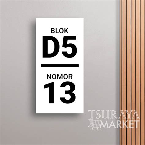 Jual Nomor Rumah Akrilik Papan Nomer Alamat Rumah Acrylic X