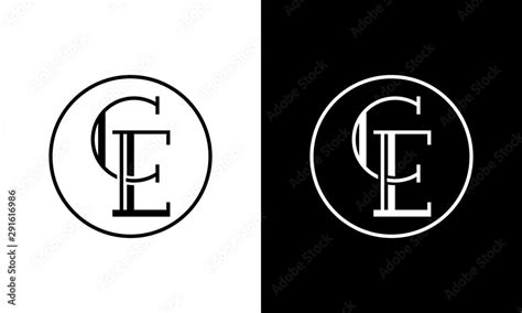 Creative Modern Elegant Trendy Unique Artistic Ce Initial Based Letter