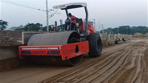 New 311 HAmm Road Roller Working An Jcb 4dx Backhoe Loader YouTube