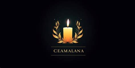 Premium AI Image | burning candle on a black background a logo for a ...