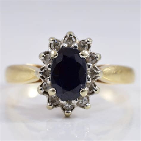 Sapphire and Diamond Cluster Ring | 0.10 ctw SZ 5 | – 100 Ways