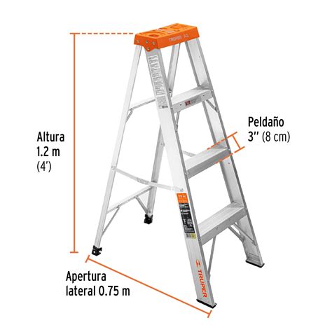 Escalera De Tijera Tipo Ii Pelda Os Truper Escaleras Tipo Tijera