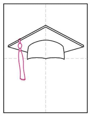 Easy How to Draw a Graduation Cap Tutorial and Graduation Cap Coloring Page in 2024 | Graduation ...