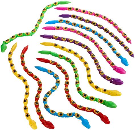 Everything You Need Kicko Wacky Wiggly Jointed Snakes 12 Pack 15