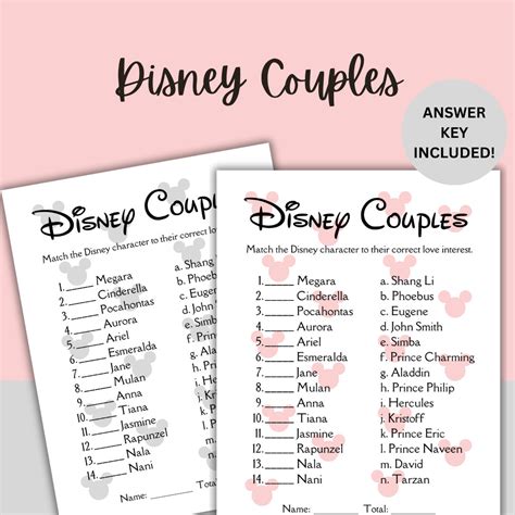 Tiny Mickey And Minnie Themed Bridal Shower Games Bundle Bridal