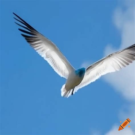 Blue Birds Flying Under Fluffy White Clouds On Craiyon