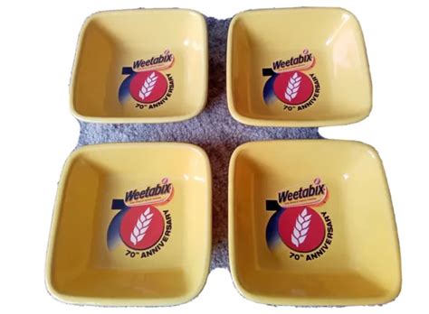 Set Of 4 Weetabix 70th Anniversary Cereal Bowls Eur 1862 Picclick It