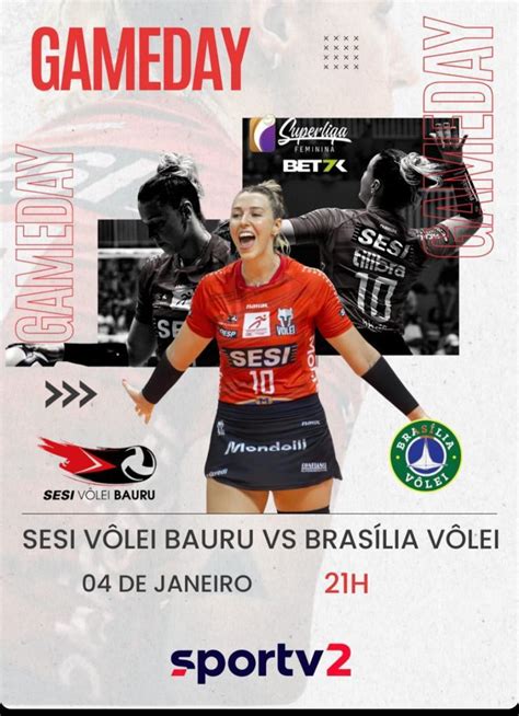 Vôlei Feminino Sesi Bauru da atleta palotinense Maiara Basso joga hoje