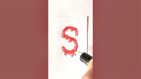 Drawing A Blood Drip Effect Letter S Part 2 Highlight Posca Markers