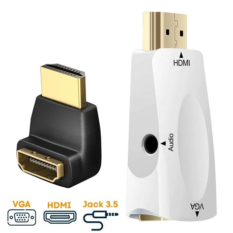 Adaptateur HDMI Mâle vers VGA Femelle Full HD et Entrée Audio