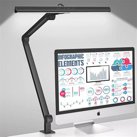 W Led Desk Lamp With Clamp Kablerika Bright Swing Arm Desk Lamp