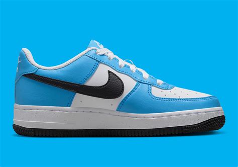 Nike Air Force Low Gs Dark Powder Blue Black Fn Sneakernews