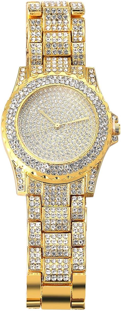 Buy Halukakah Diamond Gold Watch Iced Out Men S 18k Real Gold Platinum