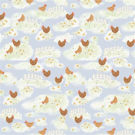 Chickens Fabric / Chicken Fabric / Farm Fabric / Storybook Farm / Dear Stella Designs - Etsy