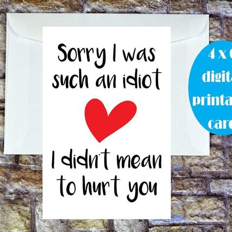 Sorry Card Girlfriend, Sorry Card, Sorry Card Boyfriend, Sorry Husband ...