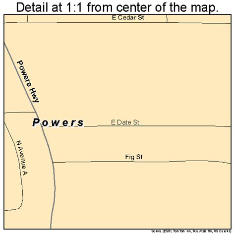 Powers Oregon Street Map 4159600