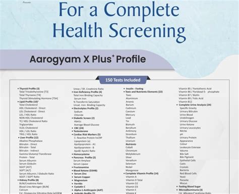 Aarogyam Xl Plus Profile Thyrocare Aarogyam Centre