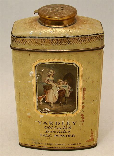 Yardley Old English Lavender Talc Talcum Powder Tin Vintage Full Ht 6