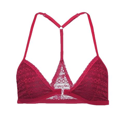 Munlar Wire Free Women S Bra Lightly Lined Push Up Front Closure Red