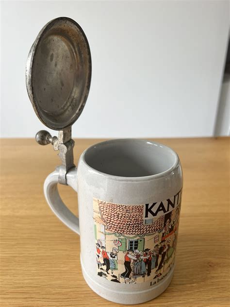 Chope Bière Kanterbrau En Gres Avec Couvercle Vintage Déco eBay