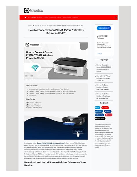 How To Connect Canon Pixma Ts3522 Wireless Printer To Wi Fi By Fix Printeroffline Issuu