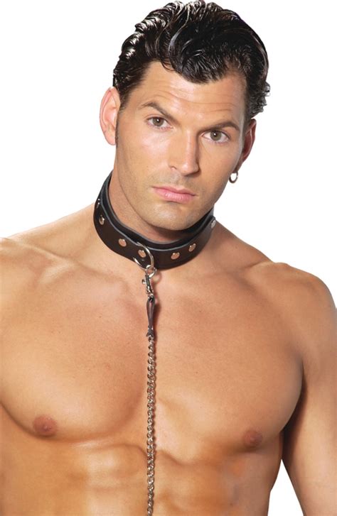 Mens Leather Collar Foxy Attire