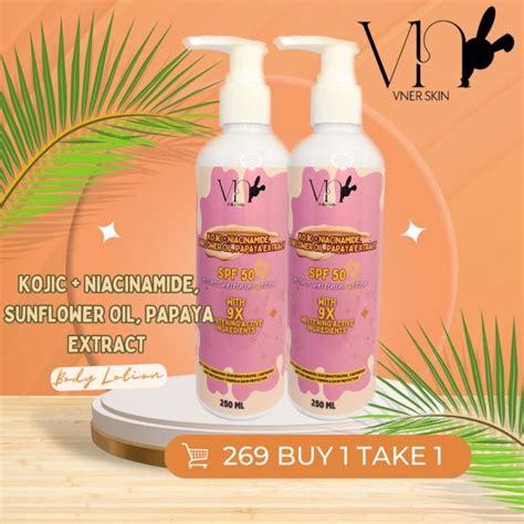 B1T1 KOJIC NIACINAMIDE LOTION Whitening SPF50 Lazada PH