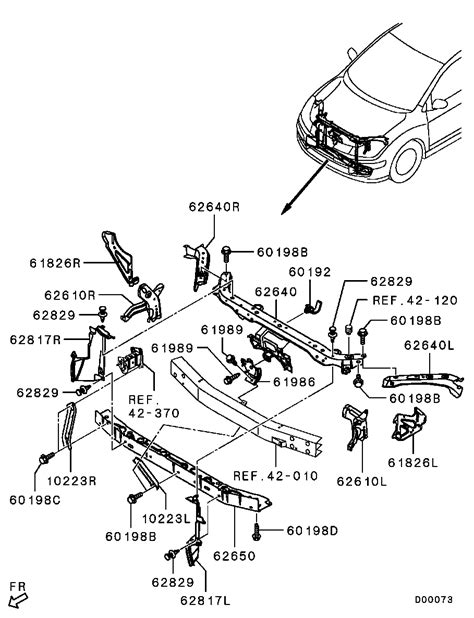 MQ711571 Panel Headlamp Support Upr Mitsubishi YoshiParts