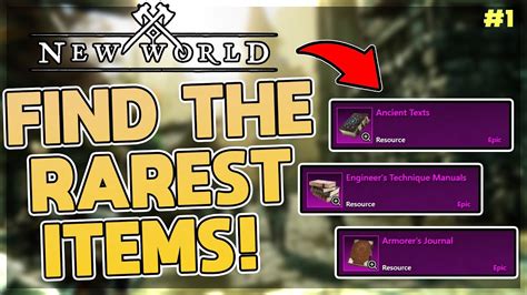 New World Find The Rarest Items Trophy Upgrades Ancient Texts