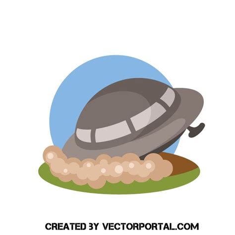 Fallen UFO graphic Royalty Free Stock SVG Vector